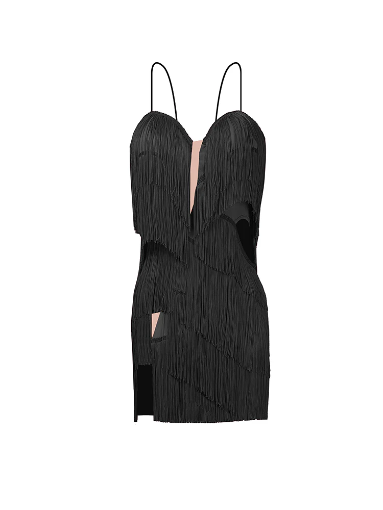 Body Twist Fringe Dress #2118 - Image 8